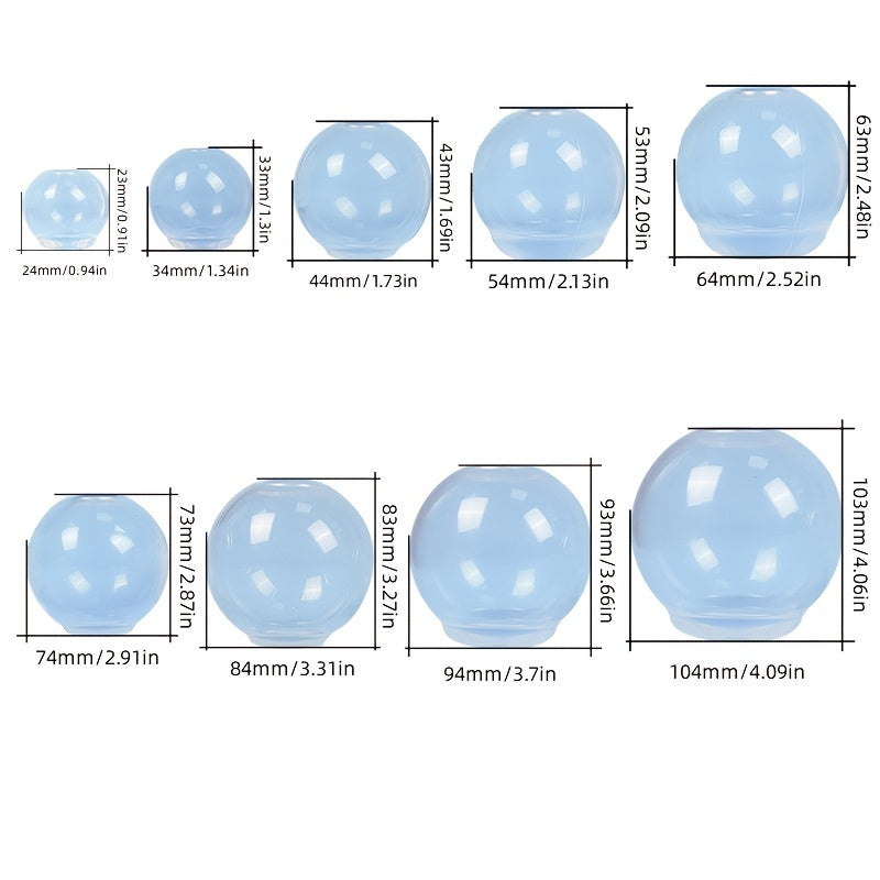 9 Sizes Sphere Silicone Resin Mold DIY Jewelry Soap Decorations