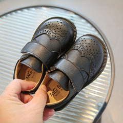 Vintage Solid Loafer Shoes For Boys Breathable Non slip Walking Shoes