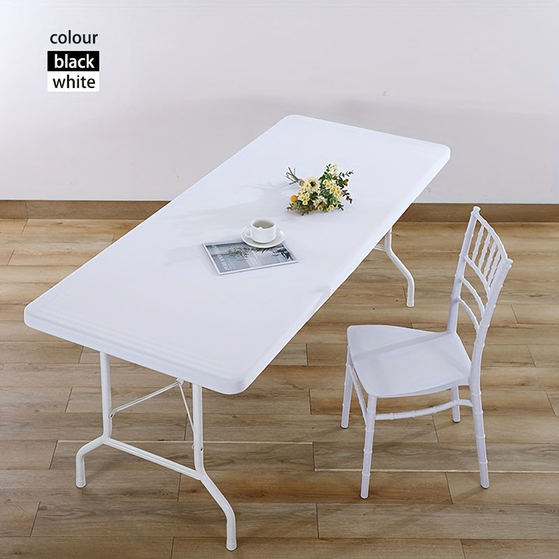 6pcs Polyester Elastic Table Cover Washable Table Cloth