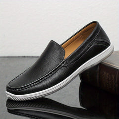 Men's Lightweight Faux Leather Loafer Shoes Non Slip Casual Spring Summer