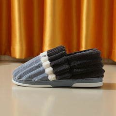 Men's Fleece Heel Wrapped Slippers, Assorted Colors