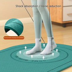 TPE Yoga Mat Non-slip Fitness Mat with Position Line for Gymnastics Pilates