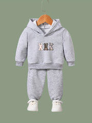 Bunny Print 2pcs Girls Outfits For Sports Spring Fall Outdoor Gift Easter