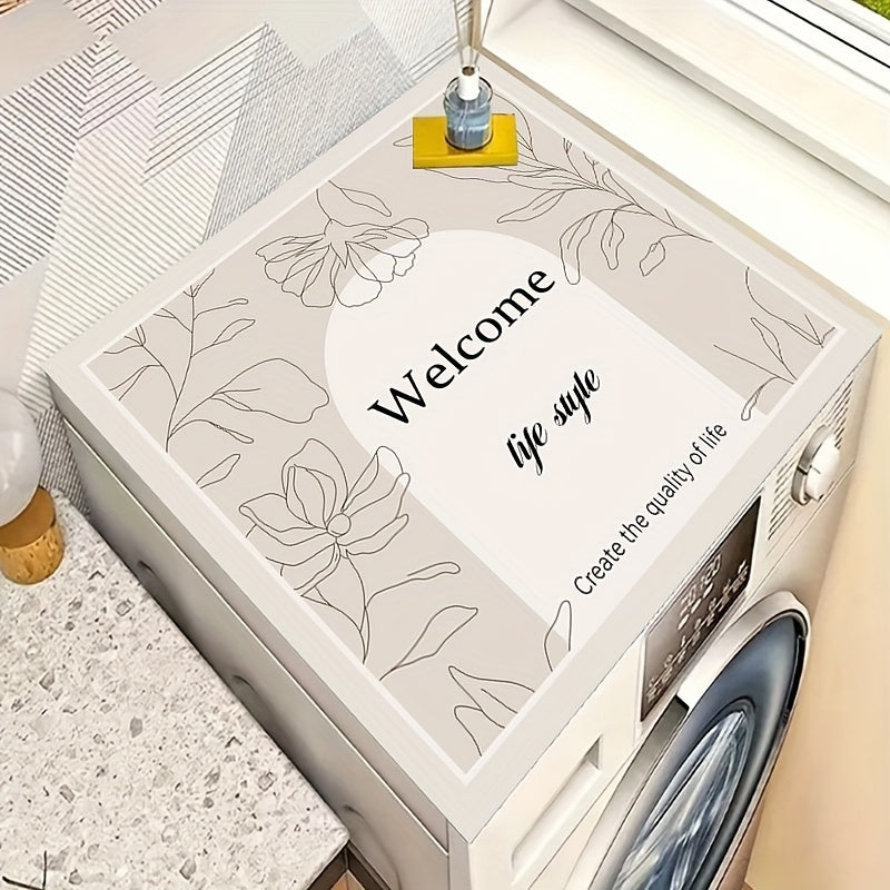 WELCOME LIFE Waterproof Laundry Room Runner Rug Non Slip Machine Washable