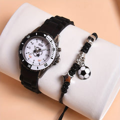 2pcs Boys' Quartz Sports Watch Mixed LED Luminous Display