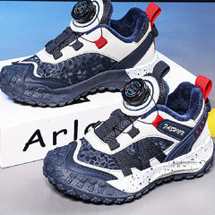 Kids Snow Shoes with Rotating Buckle Plush Lining