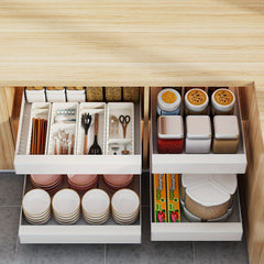 Stainless Steel Pull Out Organizer Cabinet Rack Kitchen Storage