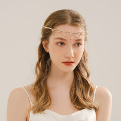 Golden Leaf Pattern Head Band Bridal Tiara Hairband
