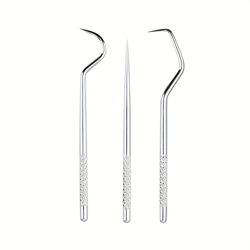 7pcs Stainless Steel Toothpick Dental Floss Oral Teeth Care Cleaning Tool