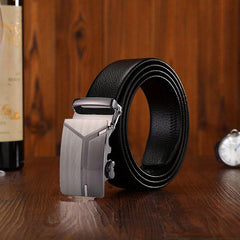 Men's Business Automatic Buckle PU Leather Belt Wear resistant