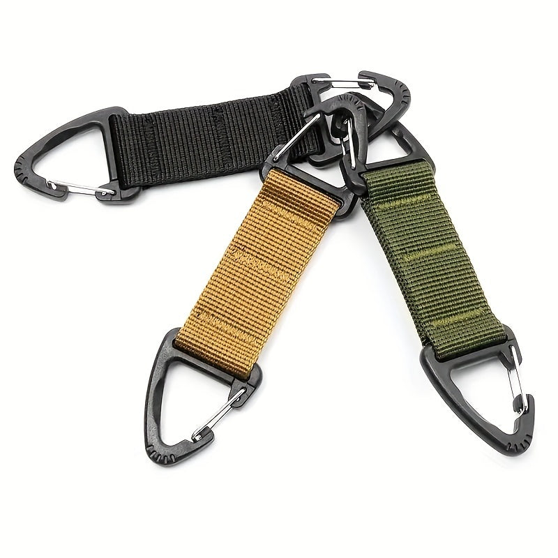 2pcs Nylon Webbing Buckle Quick Release Keychain For Camping Hiking