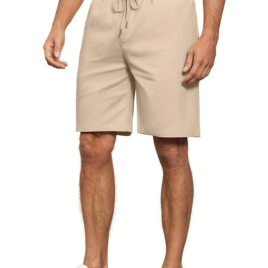 Classic Comfy Shorts Men's Casual Solid Waist Drawstring Shorts
