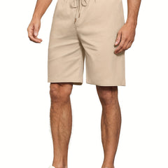 Classic Comfy Shorts Men's Casual Solid Waist Drawstring Shorts