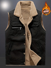 Men's Thermal Lapel Vest for Autumn Winter