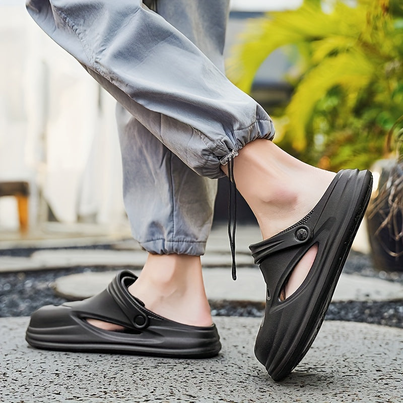 Men's Lightweight Comfy Clogs Hollow Out Non Slip Garden Shoes Summer