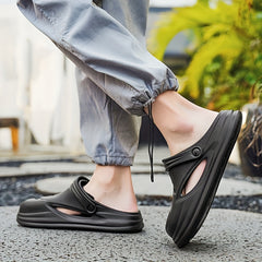 Men's Lightweight Comfy Clogs Hollow Out Non Slip Garden Shoes Summer