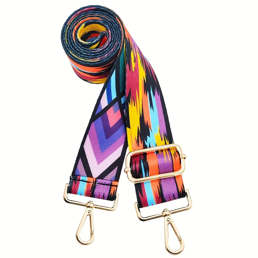 Colorful Geometric Bag Strap Replacement DIY Travel Accessories