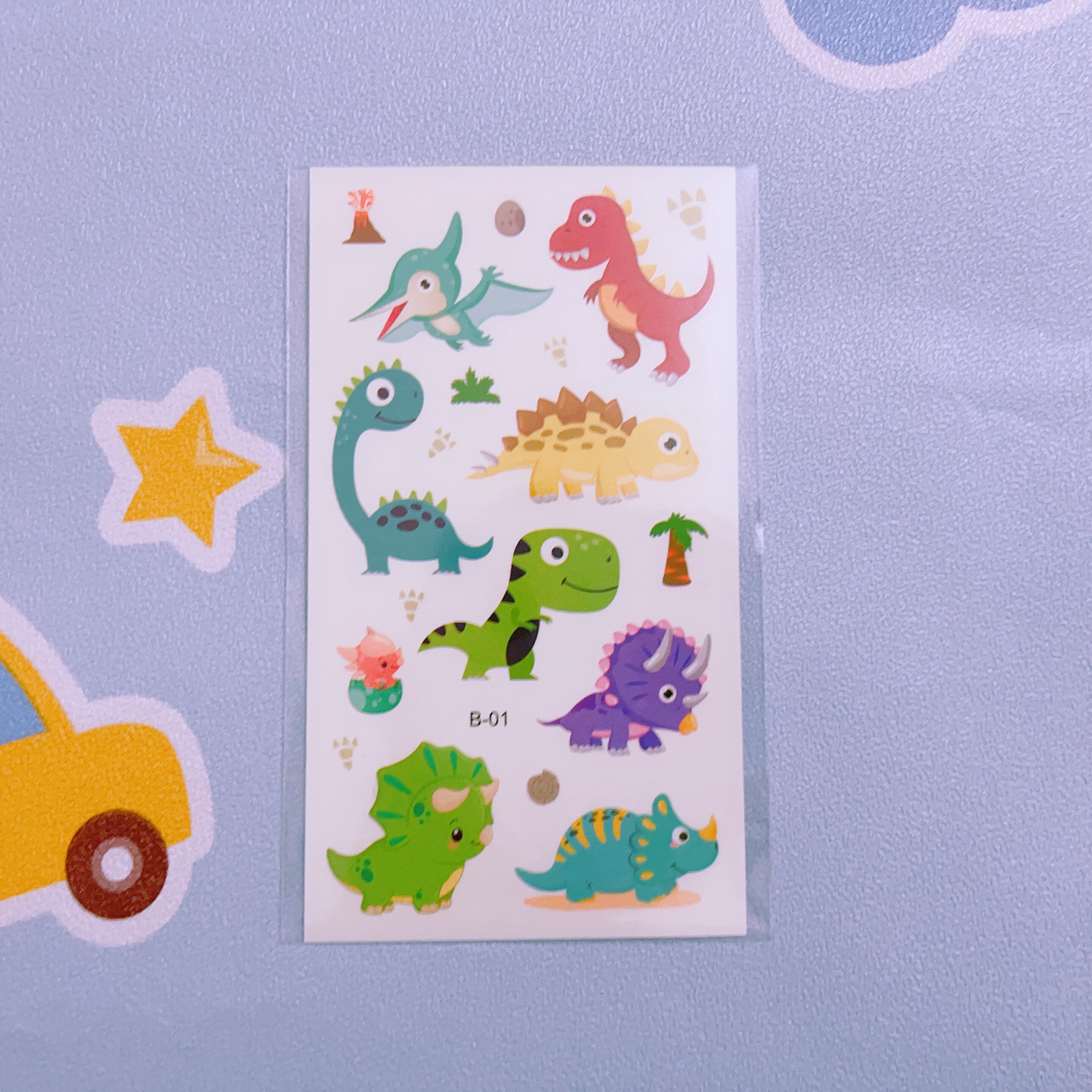 Dinosaur Temporary Tattoo Sticker Pack - Fun Design for Kids