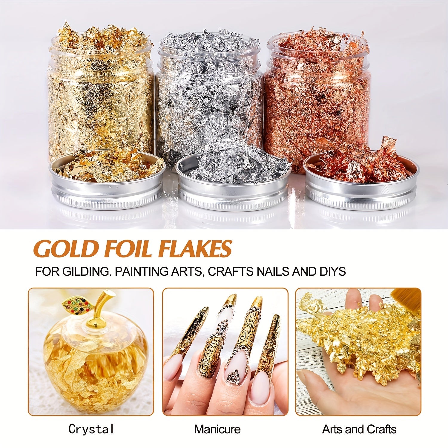 10g Resin Golden Foil Sheet for Nail Art & Crafts