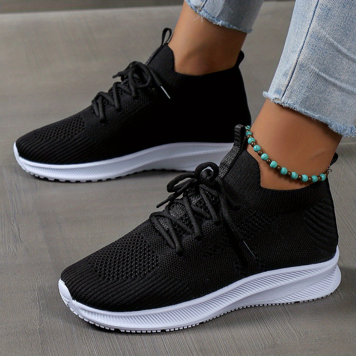 Women's Mesh Running Shoes Soft Comfortable Sole Shock Absorption Sneakers
