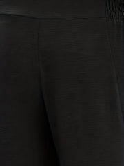 Solid Button Wide Leg Pants for Women