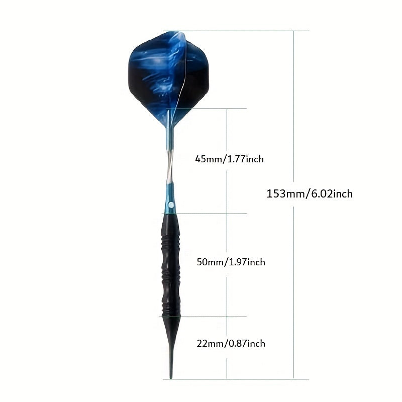 3PCS Soft Tips Darts Set Plastic Tips Darts Set With Case