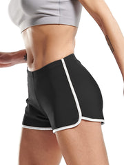 3-Pc Plus Size Sporty Shorts Set Elastic High Rise Booty Shorts