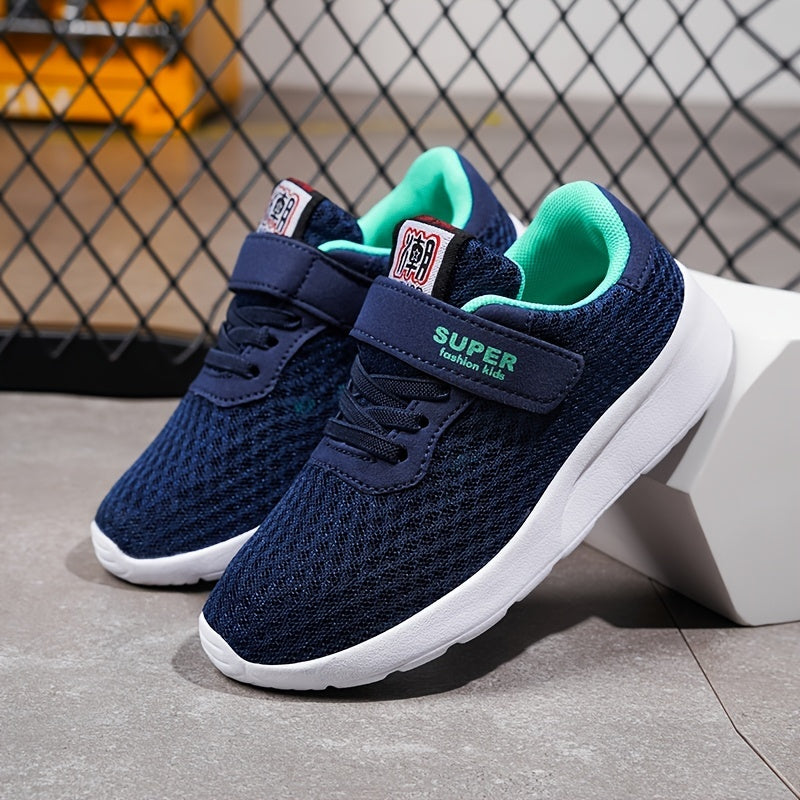 Girls' Hook And Loop Fastener Running Shoes