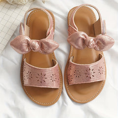 Bowknot Open Toe Sandals For Girls Lightweight Breathable Sandals