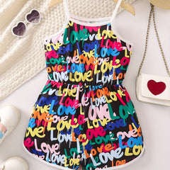 Girls Colorful Doodle Cami Jumpsuit for Summer Party