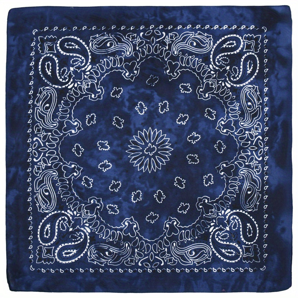 12 Pack Tie Dye Bandana Cotton Bandanas Cowboy Paisley Handkerchiefs