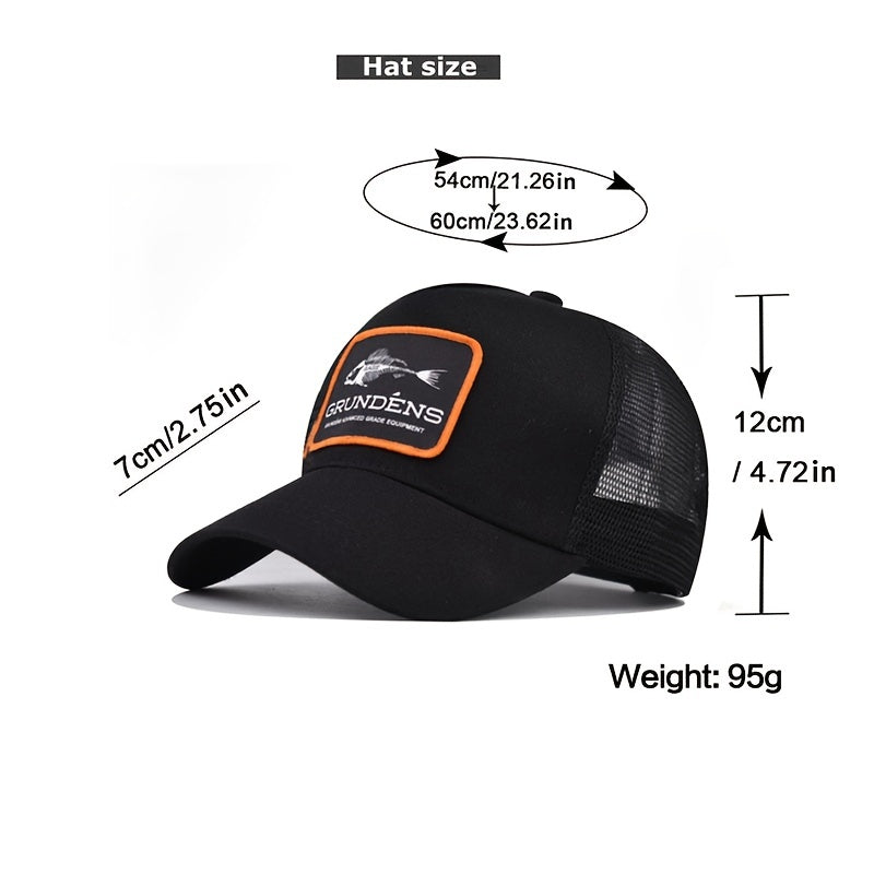 Fish Bone Embroidered Snapback Hats Hip Hop Dad Trucker Mesh Bonnet
