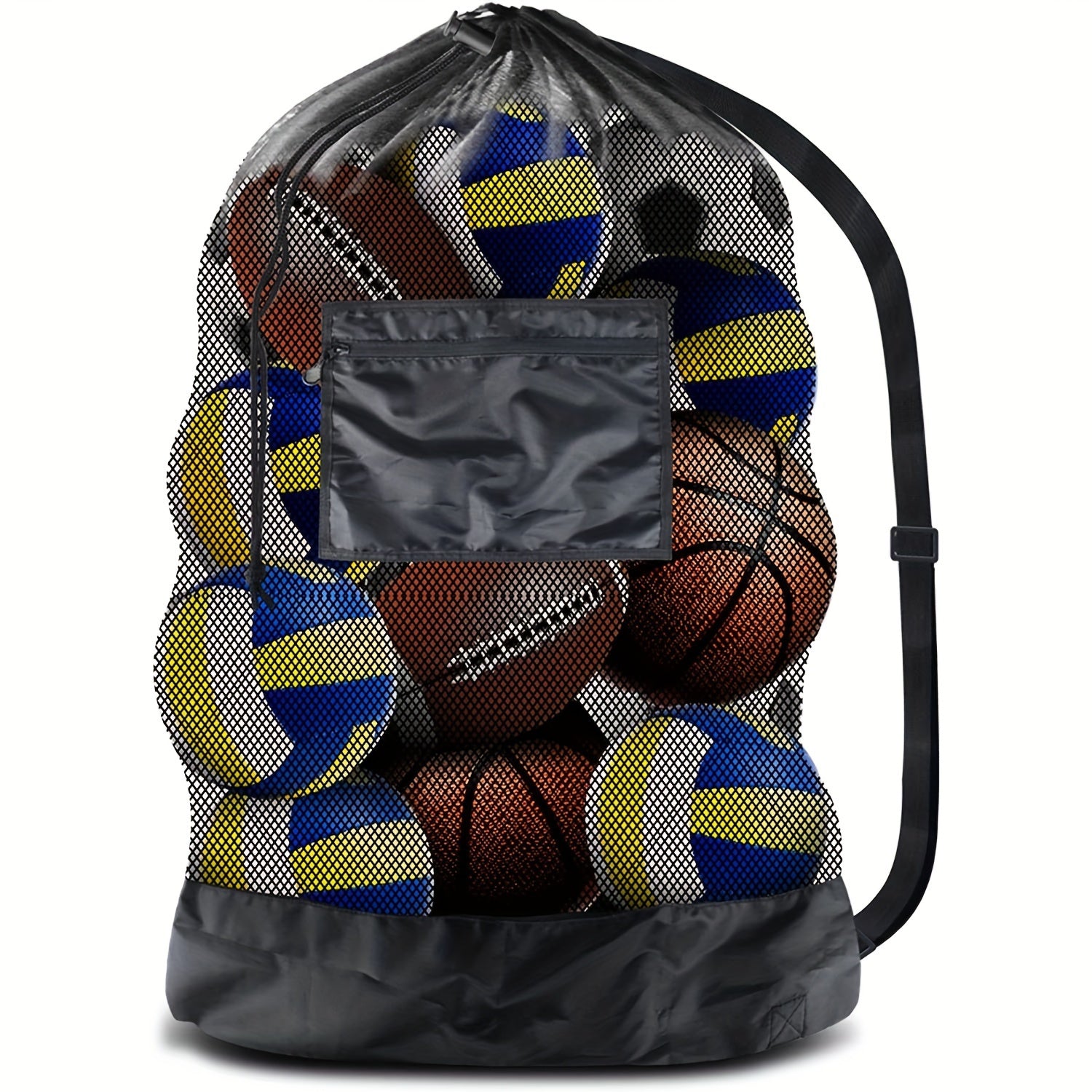 Durable Basketball Bag with Net Pocket for Outdoor Sports