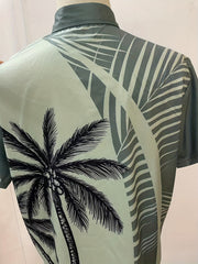 Coconut Tree Graphic Short Sleeve Shirt for Men