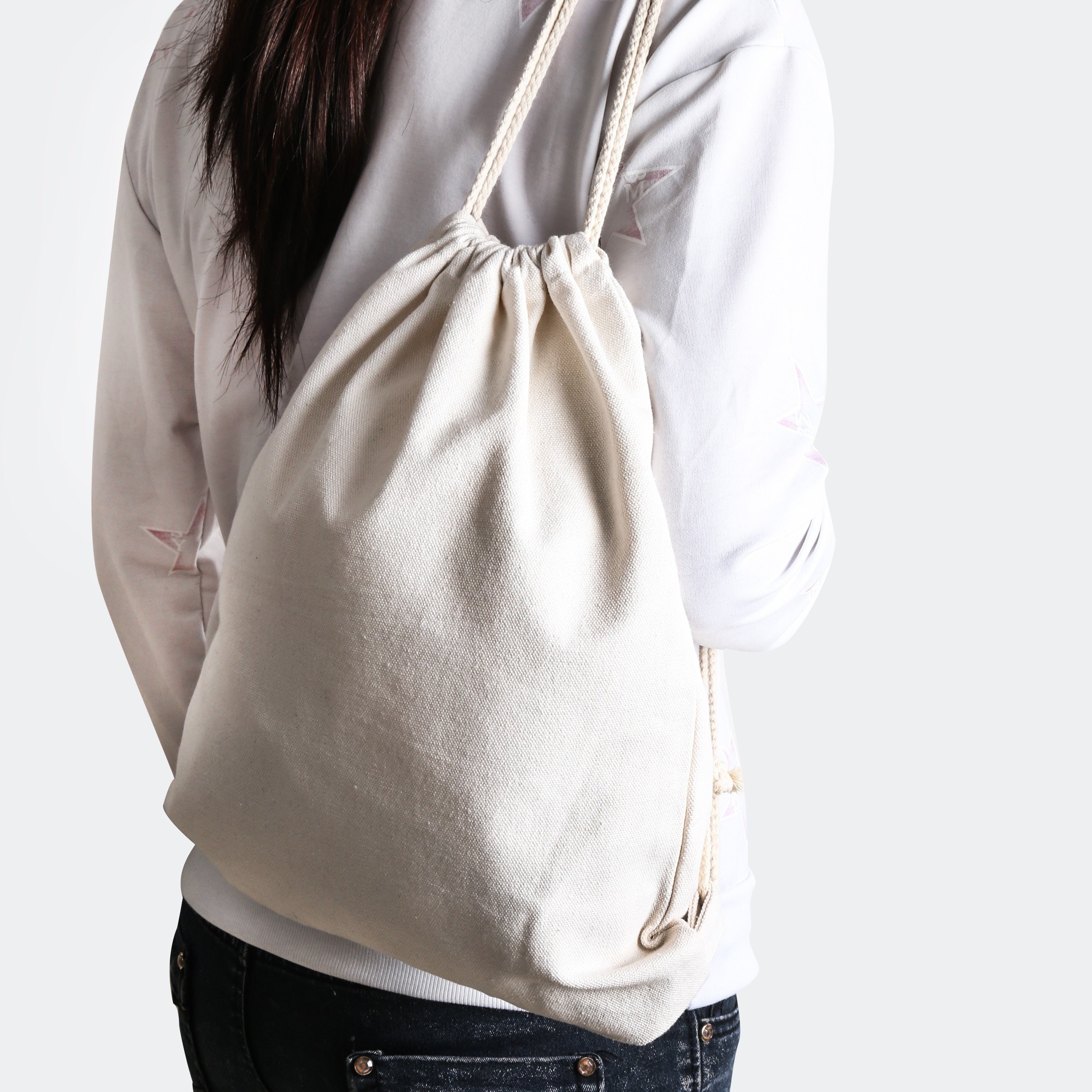 Canvas Drawstring Backpack for Outdoor Sport Riding & Hiking