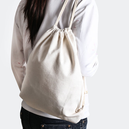 Canvas Drawstring Backpack for Outdoor Sport Riding & Hiking