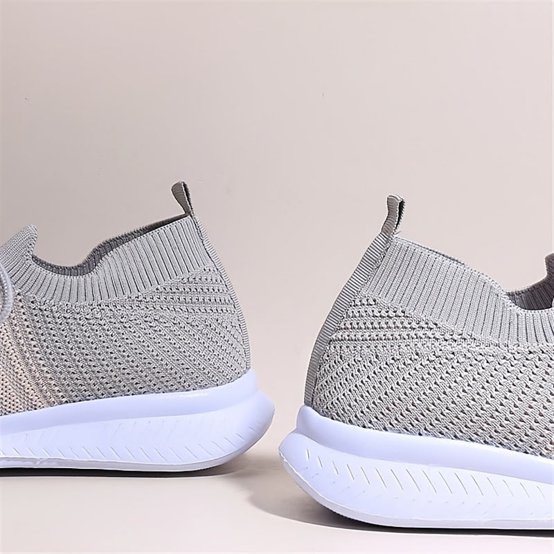 Women's Knitted Sports Shoes Breathable Non Slip Low Top Sneakers