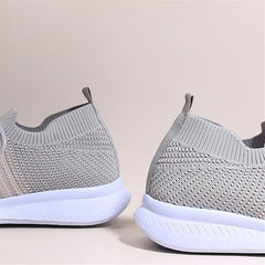 Women's Knitted Sports Shoes Breathable Non Slip Low Top Sneakers