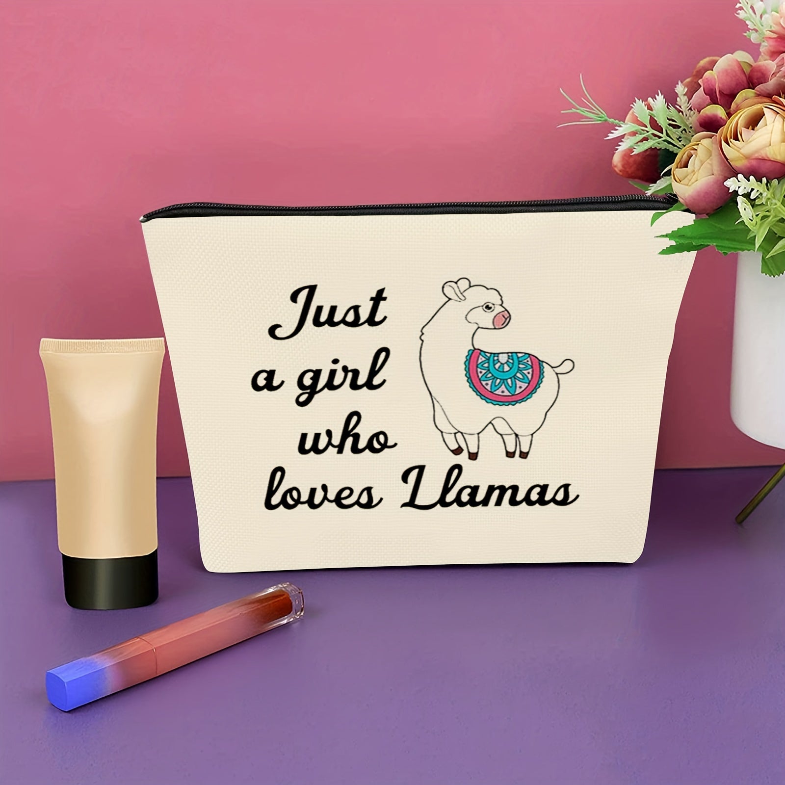 Llama Cosmetic Bag Travel Llama Makeup Bag
