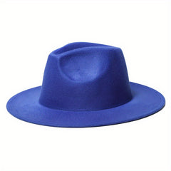 Gradient Sunshade Wide Brim Fedora Hat for Party Meeting