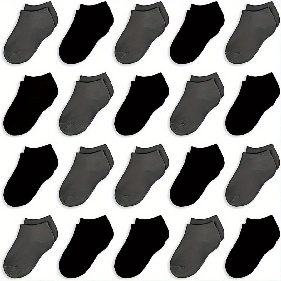 20 Pairs Boys Kids Casual Socks Low Cut Ankle Boat Socks