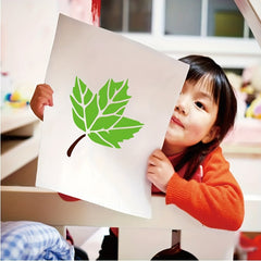 9pcs Leaf Paintings Wooden Templates