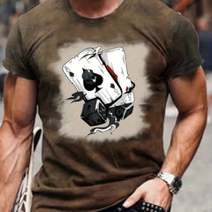 Poker Pattern Men's Retro T-shirt