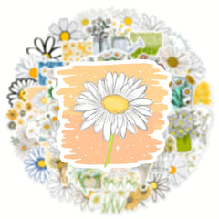 50Pcs Daisy Graffiti Stickers Waterproof DIY Creative Stickers