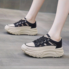 Women's Hollow Out Lace Up Platform Sneakers