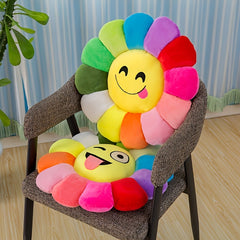 Colorful Sunflower Pillow Soft And Comfortable Plush Cushion
