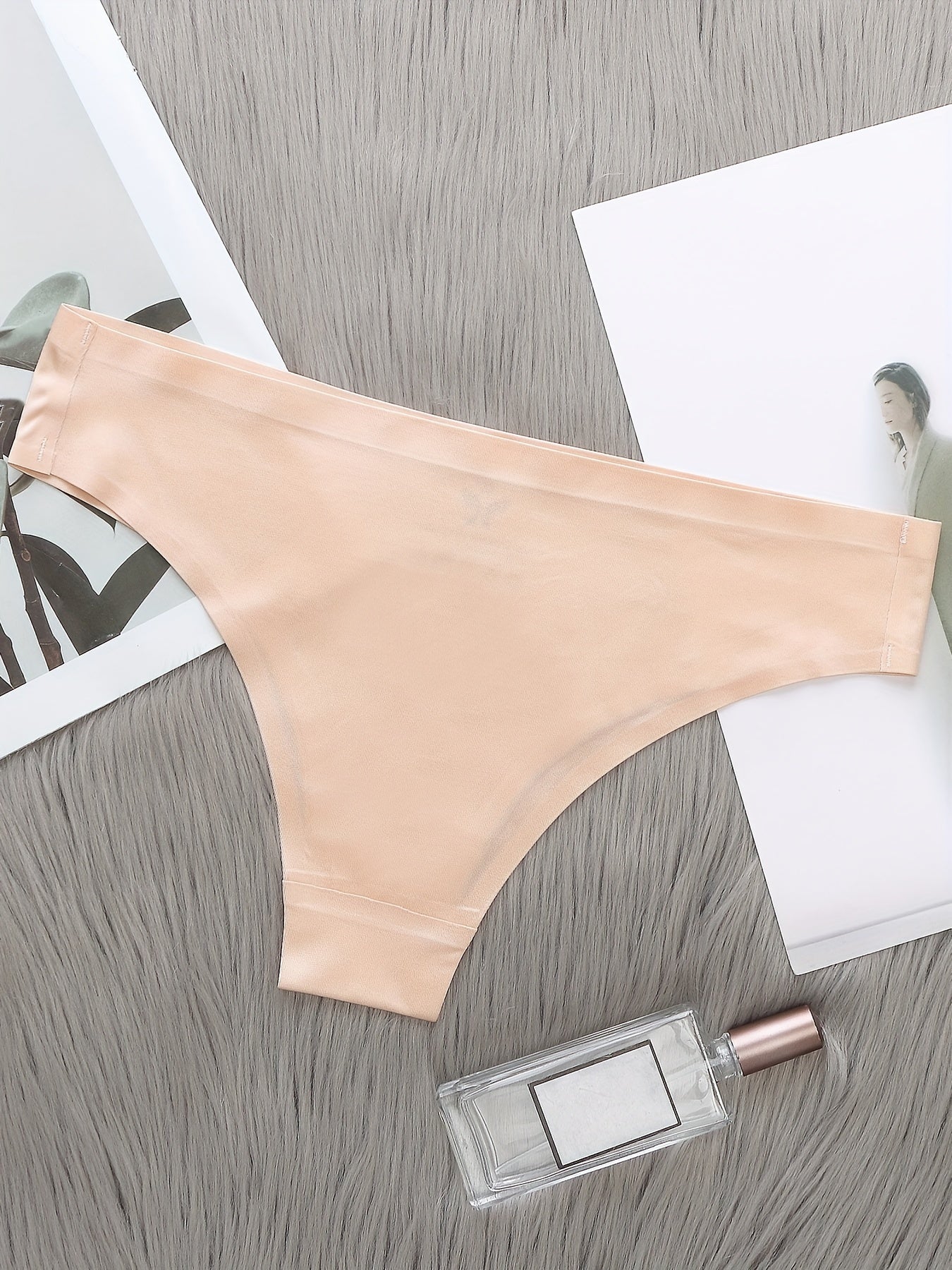 5 Pack Plus Size Seamless Low Waist Panties Set