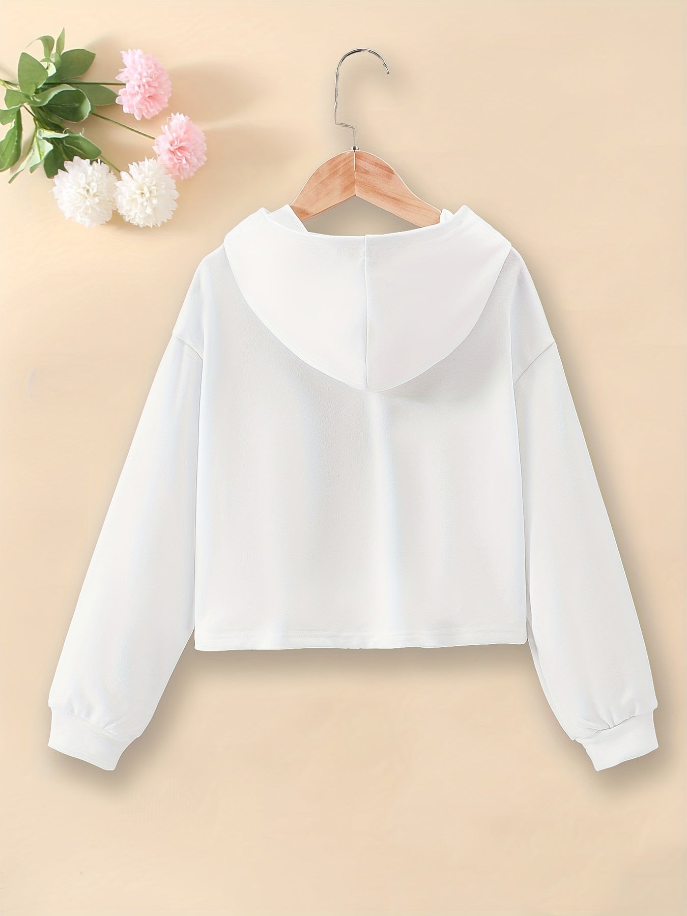 Girls' Flower & Girl Graphic Hoodie Sweatshirt