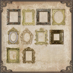 10pcs Retro Border Journal DIY Material Pack