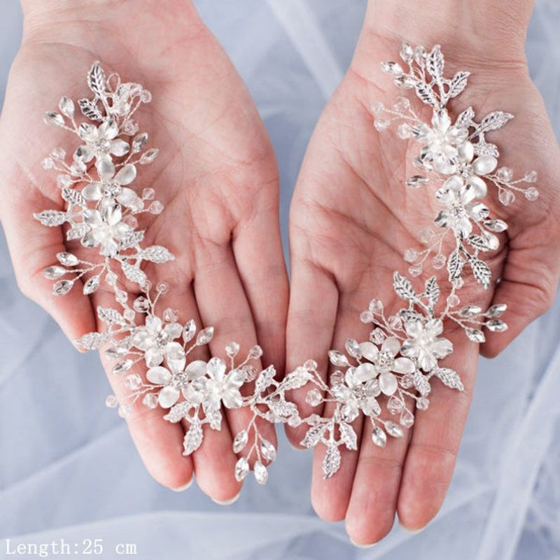 Bridal Flower Headband Hair Jewelry Tiara Rhinestone Tiara